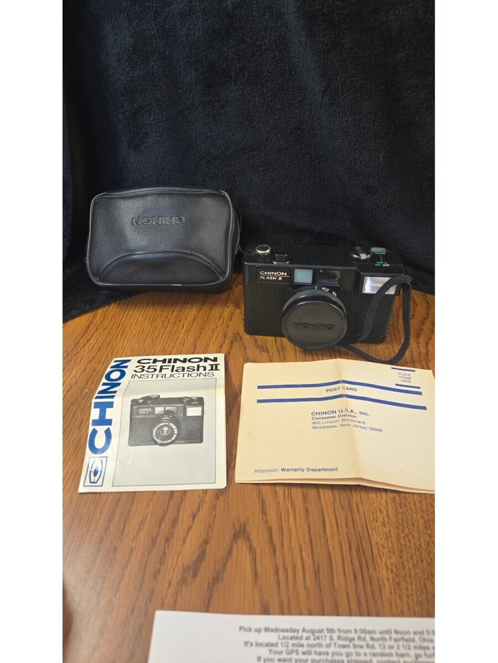 Chinon 35 Flash II 35mm Film Camera with Case and Manual
